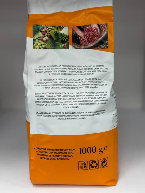 Кофе в зернах Costa Rica Tarrazu 1010 г 100% арабика средней обжарки зерновой кофе с нотами какао красных фруктов цитрусовой кислинкой для эспрессо фильтра турки френч-пресса - Фото 10 Кофе в зернах Costa Rica Tarrazu 1010 г 100% арабика средней обжарки зерновой кофе с нотами какао красных фруктов цитрусовой кислинкой для эспрессо фильтра турки френч-пресса - изображение 10