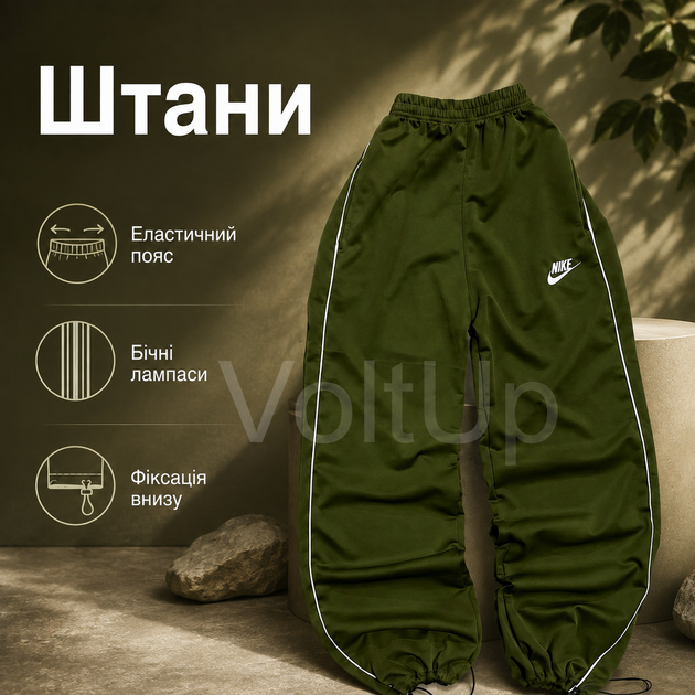 Спортивный костюм тройка Оливковый из двунитки люкс женский комплект кофта топ и брюки, размер 44-46 - изображение 2