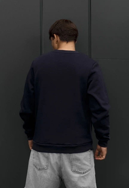 Мужской свитшот стаф темно-синий базовый на флисе Staff dark blu basic fleece XS (403333) - Фото 2 Мужской свитшот стаф темно-синий базовый на флисе Staff dark blu basic fleece XS (403333) - изображение 2