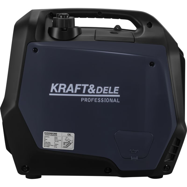 Генератор инверторный бензиновый Kraft&Dele KD3236 3.5/4 кВт бензогенератор компактный электрогенератор портативный с принудительным воздушным охлаждением для электроинструментов бытовых приборов электроники в доме гараже мастерской - изображение 2