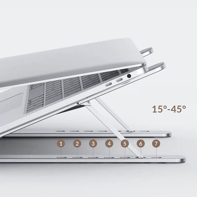 Подставка для ноутбука Orico PFB-A21 11-17" регулируемая складная Silver (6942886205305) - изображение 9