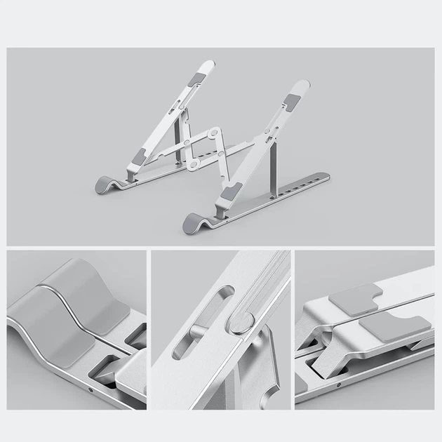 Подставка для ноутбука Orico PFB-A21 11-17" регулируемая складная Silver (6942886205305) - изображение 11