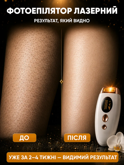Фотоэпилятор IPL Removal лазерный эпилятор 5 уровней интенсивности для эпиляции любого типа кожи тела рук лица зоны бикини и ног без раздражений - изображение 5
