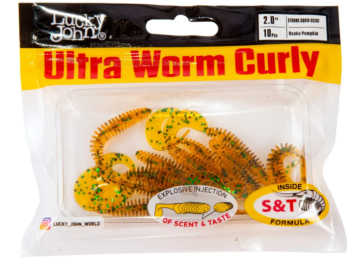 Твістер їстівний штучний ULTRAWORM CURLY LJ Pro Series 2"/ PA19 *10 шт/уп 140198-PA19 - изображение 3