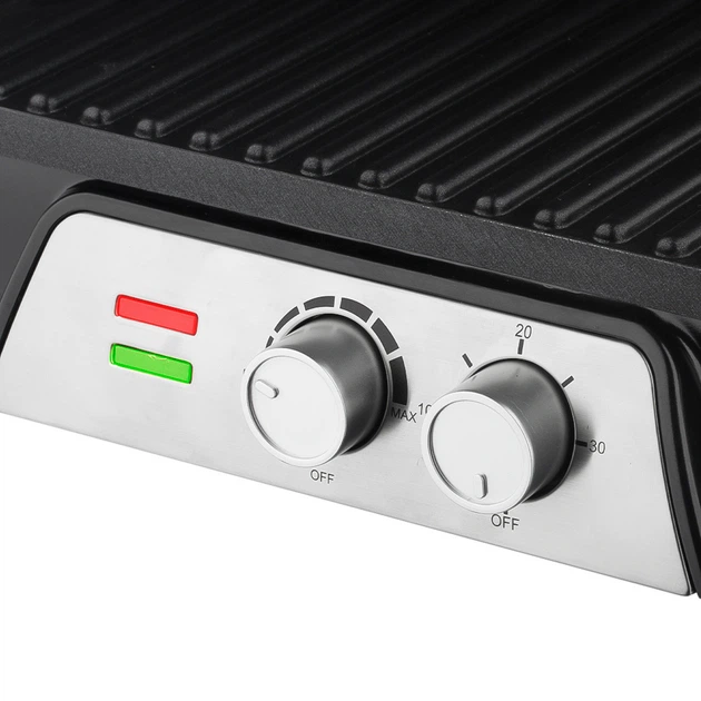 Электрогриль Domotec R-2684 2000 Вт до 280 °C Контактный электрический гриль с плавной регулировкой температуры - изображение 4