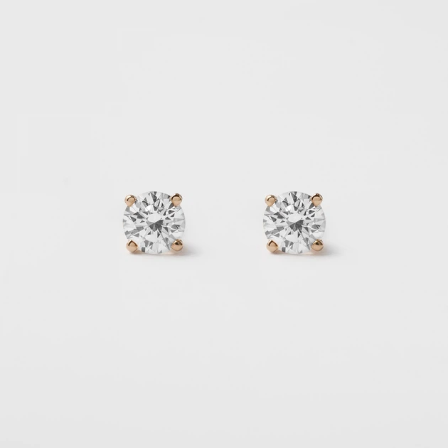 Сережки LUNET у червоному золоті, з діамантами 348851321 - изображение 4