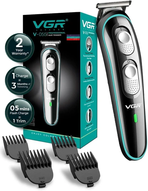 Триммер VGR V-055 с Т-образным лезвием и индикатором заряда - Фото 3 Триммер VGR V-055 с Т-образным лезвием и индикатором заряда - изображение 3