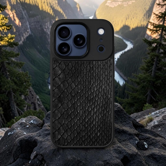 Накладка SkinBacker Mini Python Scales для Apple iPhone 17 Pro Чёрный (80714) - изображение 3