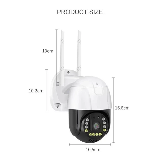 Камера видеонаблюдения уличная поворотная WiFi 355° 3MP с ночным видением для дома двора - изображение 4