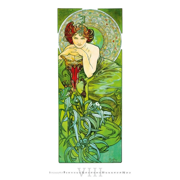 Календарь настенный Helma 2027 Alfons Mucha, 31,5x63 см (N251-27) - изображение 5
