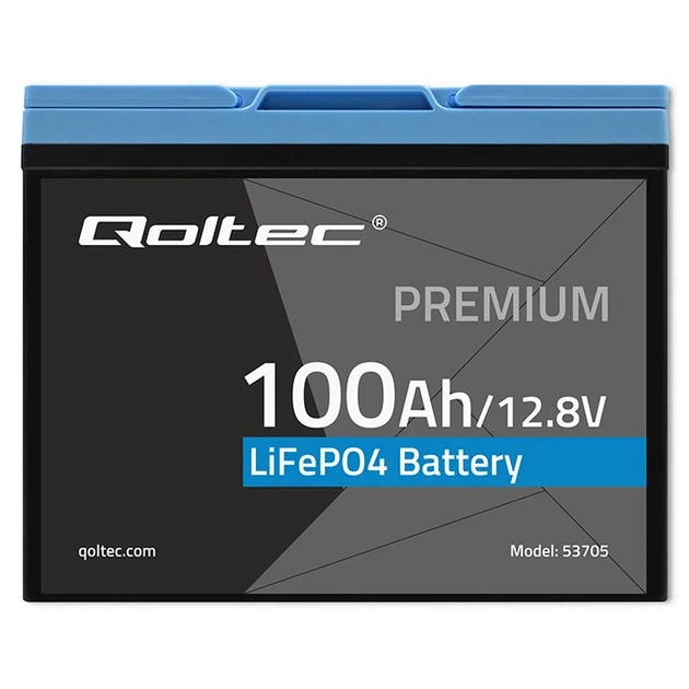 Комплект літій-залізофосфатний акумулятор Qoltec LiFePO4 | 12,8 В | 100 Аг | 1280 Вт·год | BMS 53705 + ДБЖ Volt Polska sinusPRO 850 E Plus 12/230V 500W/850VA (3SPM08012M) - зображення 7