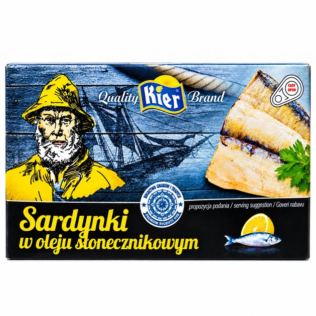 Сардины в Подсолнечной Масле Kier Sardynki w Oleju Slecznikowym 125 г - изображение 3