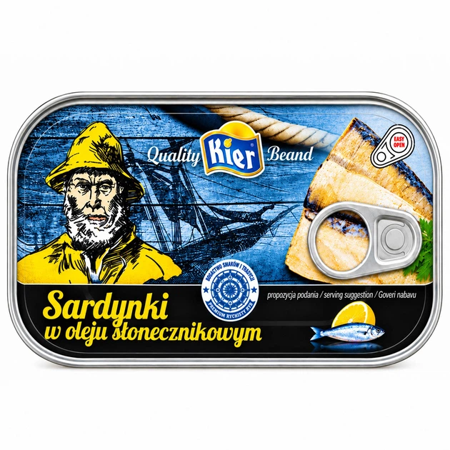 Сардины в Подсолнечной Масле Kier Sardynki w Oleju Slecznikowym 125 г - изображение 4