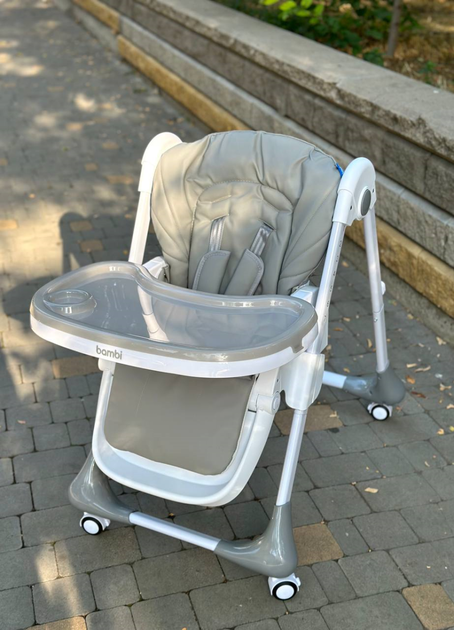Детский Стульчик для кормления BAMBI M 3233L Light Gray - Фото 8 Детский Стульчик для кормления BAMBI M 3233L Light Gray - изображение 8