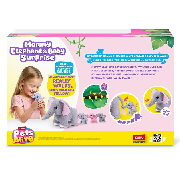 Інтерактивний вихованець Family Surprise - Мама Слониха з малюком - зображення 9