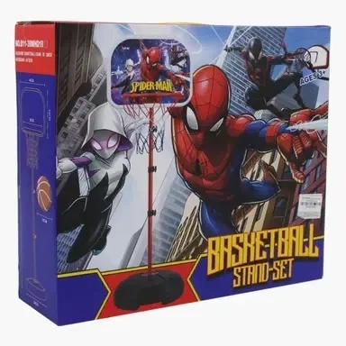 Баскетбольное кольцо детское Spider-Man с регулируемой высотой стойки, мячом и насосом, для детей от 3 лет - изображение 3
