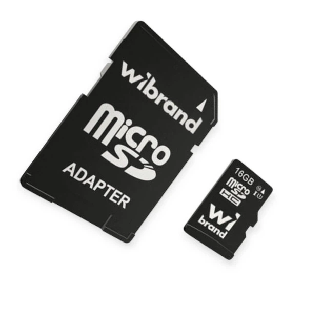 Карта пам'яті microSDHC 16Gb class 10 (adapter SD) Wibrand - Фото 1 Карта пам'яті microSDHC 16Gb class 10 (adapter SD) Wibrand - изображение 1