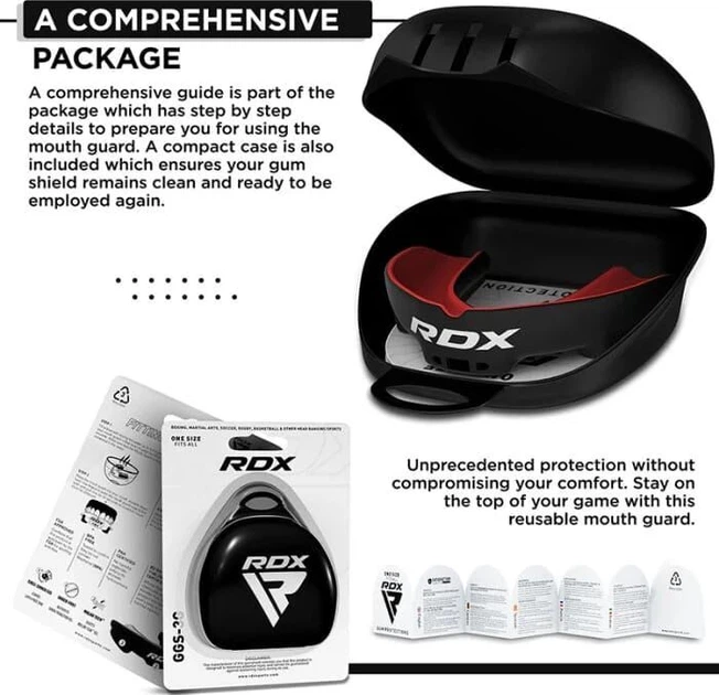 Капа RDX MOUTH GUARD ADULT черный,красный One Size - изображение 5