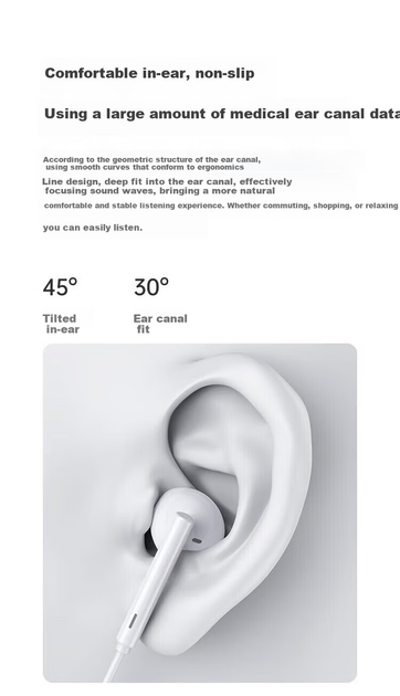 Наушники HUAWEI AM115 Wired White - изображение 4