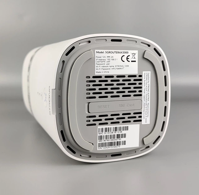 5G Wi-Fi роутер STRONG AX3000 / Wi-Fi 6 / 5G / NanoSIM / 2 порти LAN / RJ11 / White (102277369) - Б/В - Фото 8 5G Wi-Fi роутер STRONG AX3000 / Wi-Fi 6 / 5G / NanoSIM / 2 порти LAN / RJ11 / White (102277369) - Б/В - зображення 8