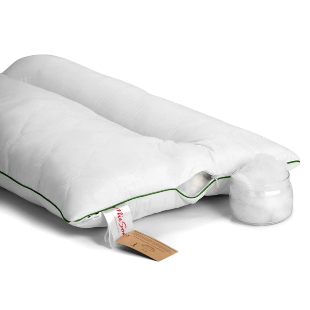 Подушка MirSon ортопедична Deluxe Eco Aloe Vera 180 Середня 50x70 см (2200000398512) - изображение 3