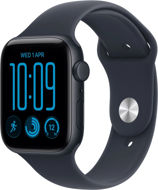 Смарт-годинник Apple Watch SE 3 (2026) GPS + Cellular 40mm Midnight Aluminium Case with Navy Blue Sport Band - M/L (MJLJ4RK/A) - Фото 2 Смарт-годинник Apple Watch SE 3 (2026) GPS + Cellular 40mm Midnight Aluminium Case with Navy Blue Sport Band - M/L (MJLJ4RK/A) - зображення 2