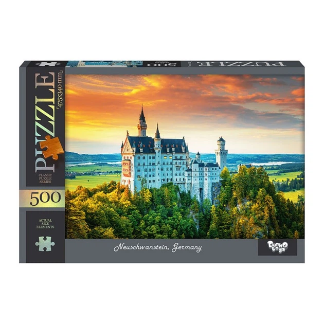 Пазлі 500 ел. с.14 №2 Neuschwanstein, Німеччина DANKO TOYS (С500-14-02) - Фото 1 Пазлі 500 ел. с.14 №2 Neuschwanstein, Німеччина DANKO TOYS (С500-14-02) - зображення 1