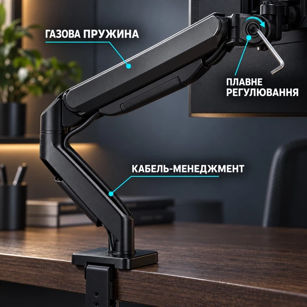 Настольный крепеж для монитора MLT Fixon V1 Black - изображение 6