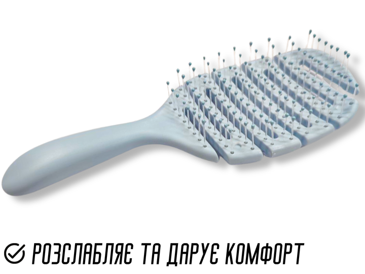 Расческа FROM FACTORY массажная зигзаг с отверстиями 220х75х25мм - изображение 9