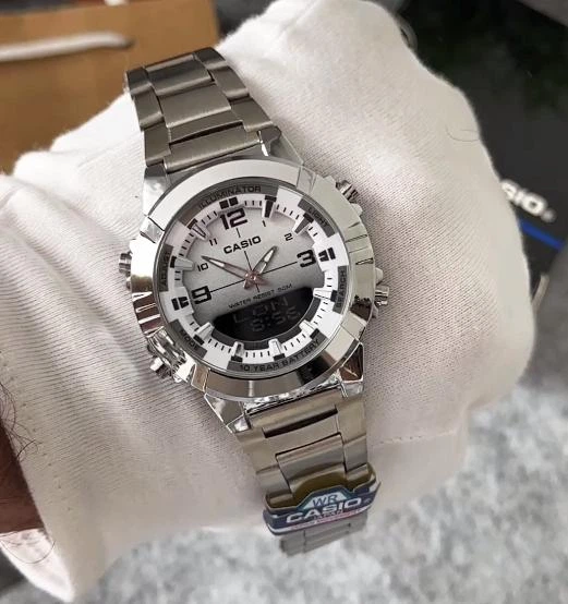 Чоловічий спортивний наручний годинник Casio AMW-870 White - зображення 4