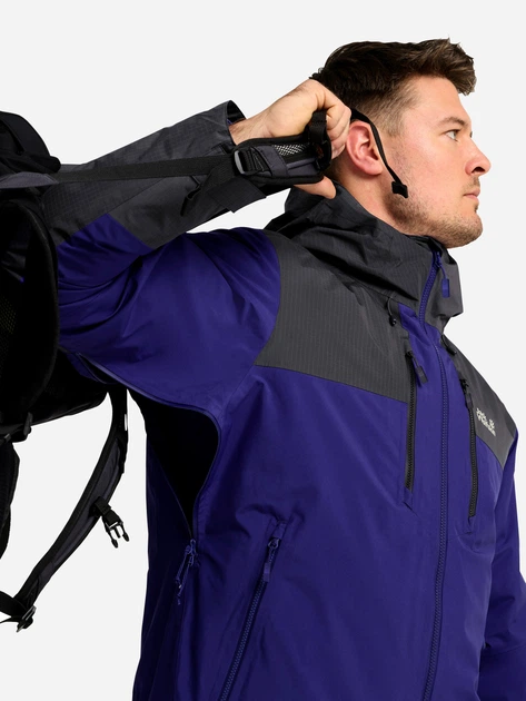 Куртка демисезонная с капюшоном мужская Jack Wolfskin Jasper Decade 3In1 Jkt M A66292-C0711 XL Синяя (4064886756228) - Фото 4 Куртка демисезонная с капюшоном мужская Jack Wolfskin Jasper Decade 3In1 Jkt M A66292-C0711 XL Синяя (4064886756228) - изображение 4