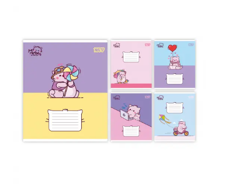 Зошит 18 аркушів клітинка YES Pembe the cat №769045 - Фото 1 Зошит 18 аркушів клітинка YES Pembe the cat №769045 - изображение 1