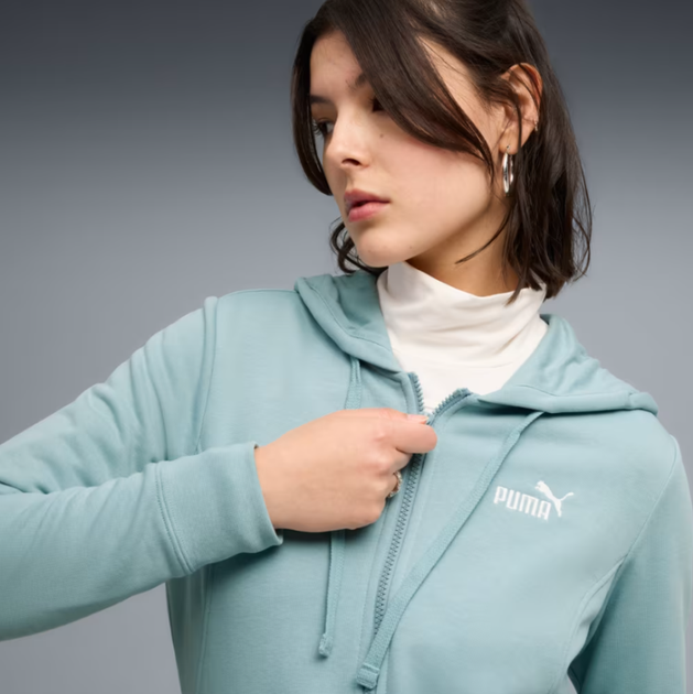 Костюм жіночий PUMA Hooded Tracksuit Women 69190247 xs, бірюзовий/чорний - Фото 3 Костюм жіночий PUMA Hooded Tracksuit Women 69190247 xs, бірюзовий/чорний - изображение 3