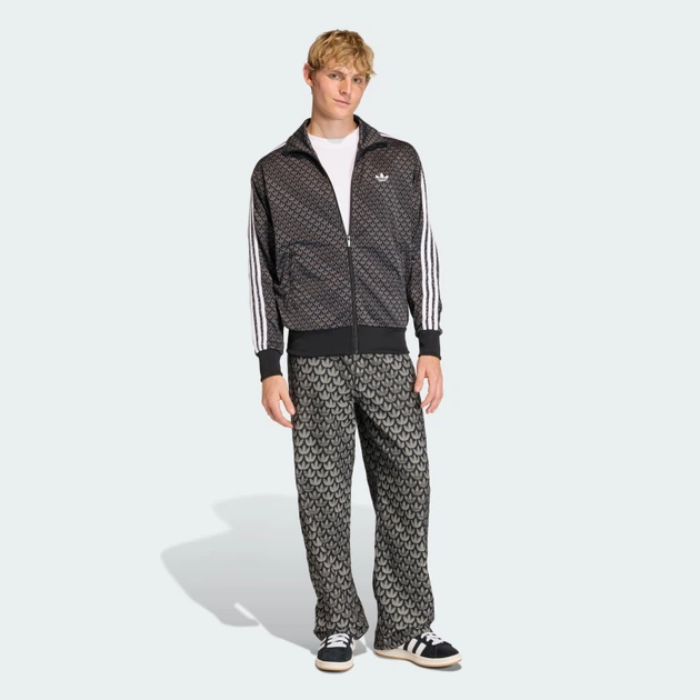 Кофта чоловіча ADIDAS FIREBIRD LOOSE MONOGRAM KC9158 s, чорний/білий - Фото 3 Кофта чоловіча ADIDAS FIREBIRD LOOSE MONOGRAM KC9158 s, чорний/білий - изображение 3
