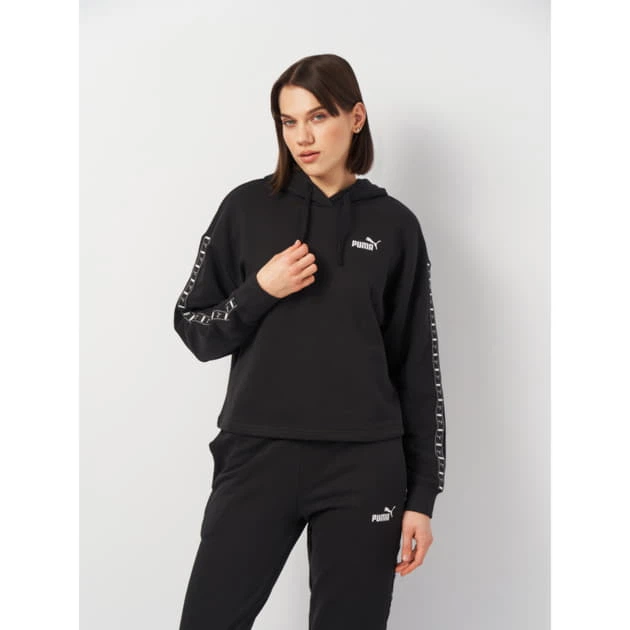 Худі жіноче Puma Ess Tape Crop Terry 68501101 m, чорний - Фото 5 Худі жіноче Puma Ess Tape Crop Terry 68501101 m, чорний - изображение 5