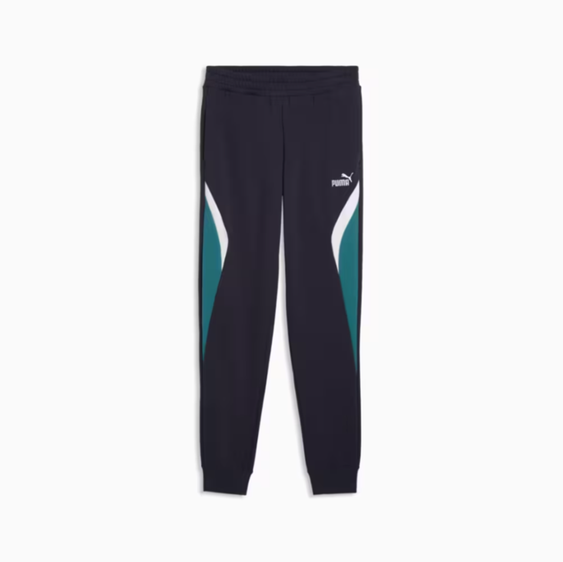 Брюки чоловічі PUMA Essentials Block Sweatpants Men 69170016 l, чорний/зелений - Фото 4 Брюки чоловічі PUMA Essentials Block Sweatpants Men 69170016 l, чорний/зелений - изображение 4