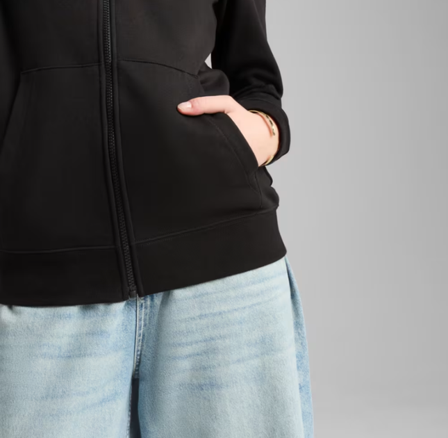 Джемпер жіночий PUMA Essentials Full-Zip Hoodie Women 68240601 m, чорний - зображення 4