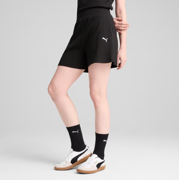 Шорти жіночі PUMA ESS ELEVATED 5" High-Rise Rib Shorts Women 68502601 xs, чорний - Фото 1 Шорти жіночі PUMA ESS ELEVATED 5" High-Rise Rib Shorts Women 68502601 xs, чорний - изображение 1