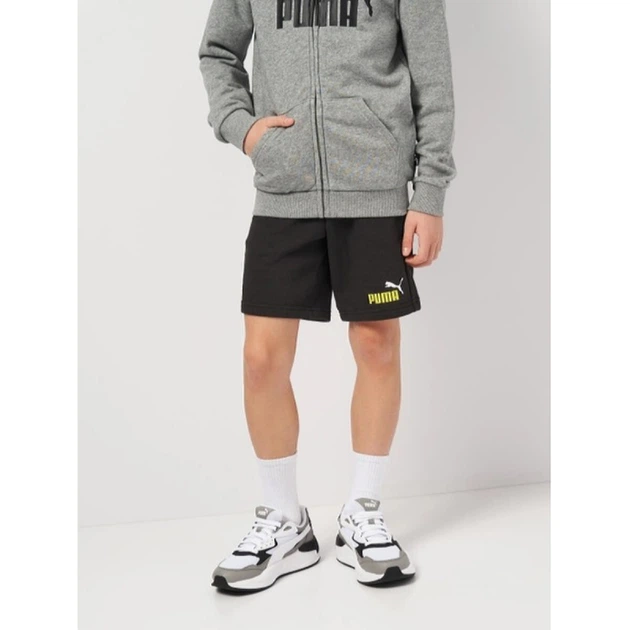 Шорти для підлітків Puma Ess+ 2 Col Shorts TR 58698959 176, чорний - Фото 3 Шорти для підлітків Puma Ess+ 2 Col Shorts TR 58698959 176, чорний - изображение 3