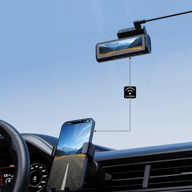 Видеорегистратор ACEFAST 4K dual-channel dash cam X2, 3.59", 4k/30fps, Wi-Fi, GPS, black - изображение 7