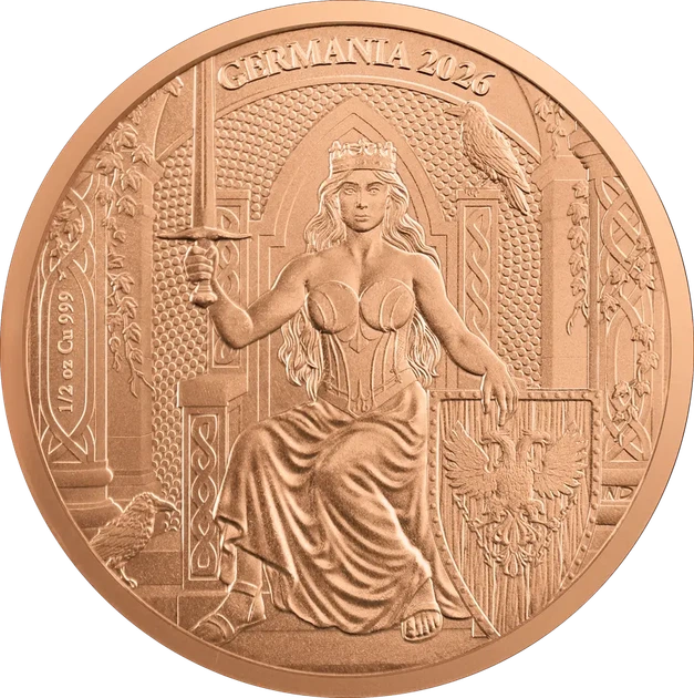 Колекційна бронзова монета "Germania - Німеччина" 15,55 г 2026 рік - Фото 1 Колекційна бронзова монета "Germania - Німеччина" 15,55 г 2026 рік - изображение 1