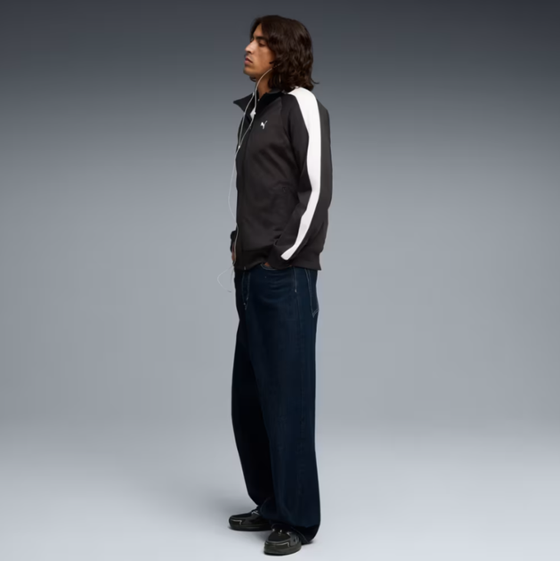 Джемпер PUMA Essentials T7 Track Jacket Men 69246201 xxl, чорний/білий - Фото 2 Джемпер PUMA Essentials T7 Track Jacket Men 69246201 xxl, чорний/білий - зображення 2