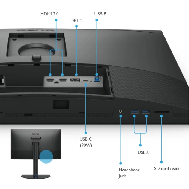 Монітор 27" BenQ SW272Q (9H.LLPLB.QBE) - зображення 9