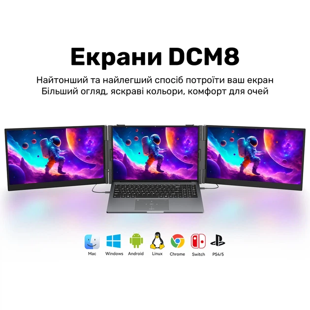Монитор портативный 15.3" Blackview DCM8 Dual Grey (BVDCM8) - Фото 6 Монитор портативный 15.3" Blackview DCM8 Dual Grey (BVDCM8) - изображение 6