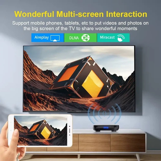 TV Box Transpeed 4/64 GB Android 12, 4K HDR10+, Dual Wi-Fi, Bluetooth, LAN, HDMI-приставка для телевізора - зображення 4