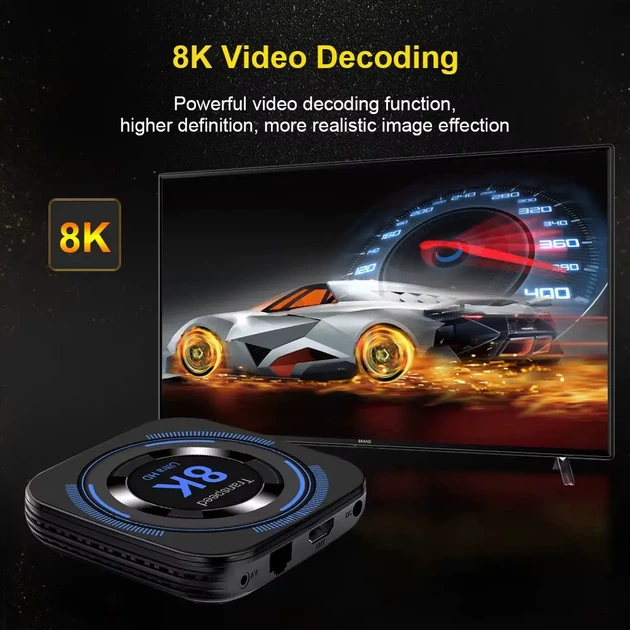 TV Box Transpeed 4/64 GB Android 12, 4K HDR10+, Dual Wi-Fi, Bluetooth, LAN, HDMI-приставка для телевізора - зображення 6