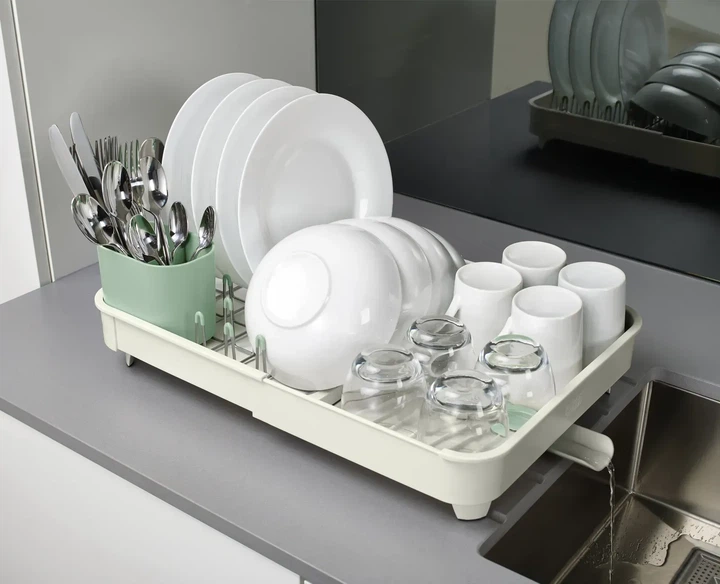Раздвижная сушка для посуды настольная Joseph Joseph Extend Stone/Green 851652 (01001082) - изображение 2
