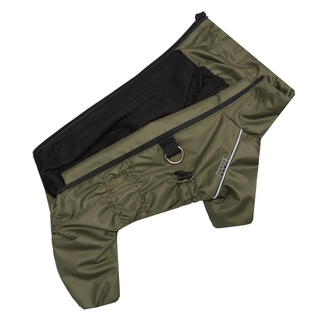 Дождевик флис для собак Dogs Bomba Молния хаки MF-44 6р - изображение 4