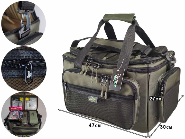 Сумка для рыбалки BIG CARP 35л (47х30х27 см) Хаки - изображение 3