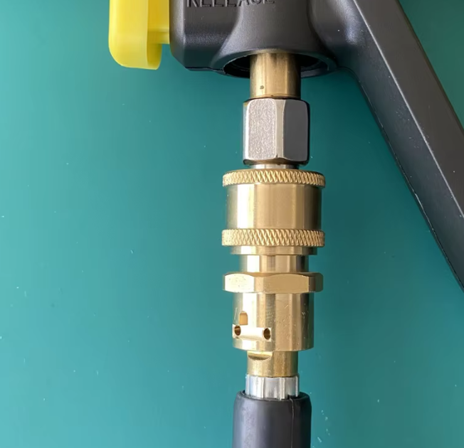 Адаптер 1/4" Karcher K2 K3 K4 K5 K6 K7 200 бар (3000 psi) для мийки високого тиску швидкого з’єднання 1/4" латунь нержавійка - изображение 4